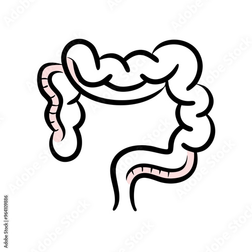 Icon of Intestine, medical symbol