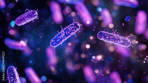 Probiotics Bacteria . Biology, Science Microscopic medicine