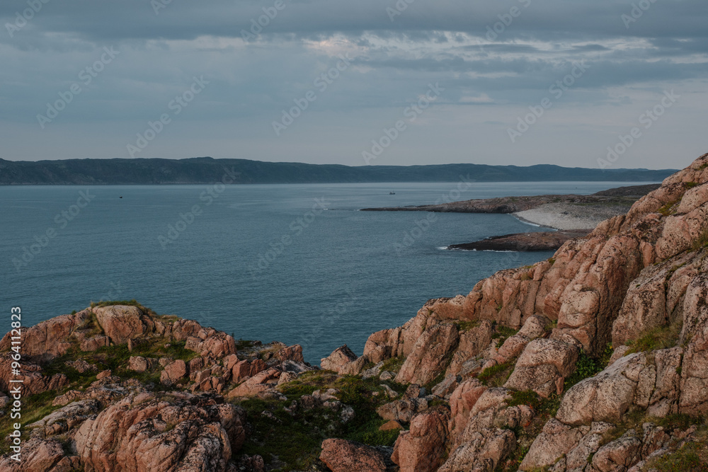 Barents Sea shore in Teribenka, Murmansk region Barents Sea shore in Teribenka, Murmansk region
