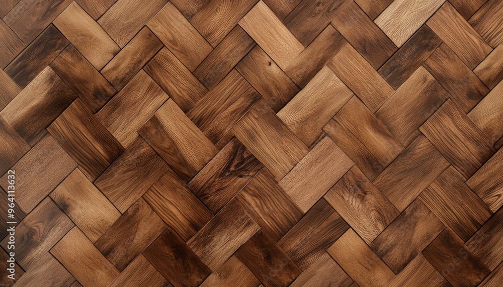 Wooden parquet floor planks inside apartment room, top view Wooden parquet floor planks inside apartment room, top view