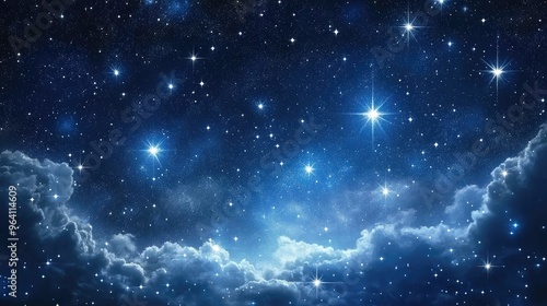Night sky filled with twinkling stars