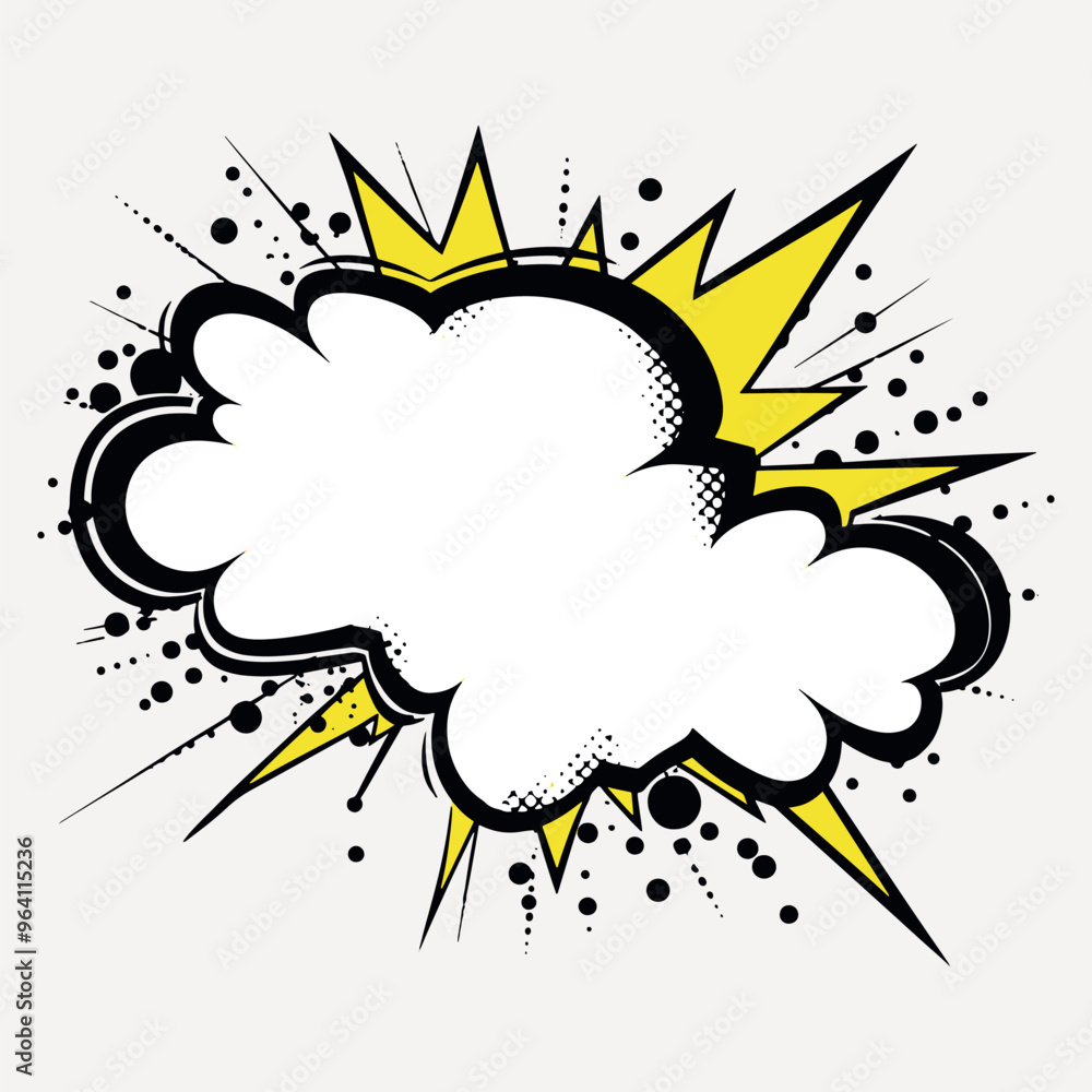 Comic speech bubble explosion Comic speech bubble explosion
