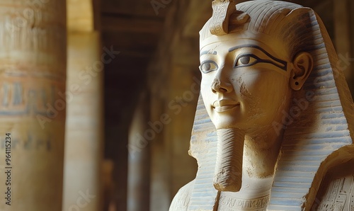 Wallpaper Mural ancient egyptian pharaoh statue in temple Torontodigital.ca