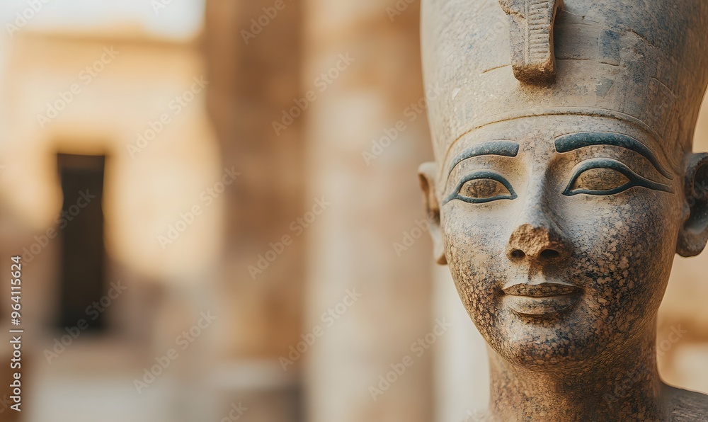 ancient egyptian pharaoh statue in temple ancient egyptian pharaoh statue in temple