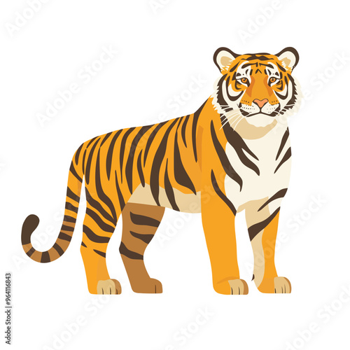 Tiger vector isolated