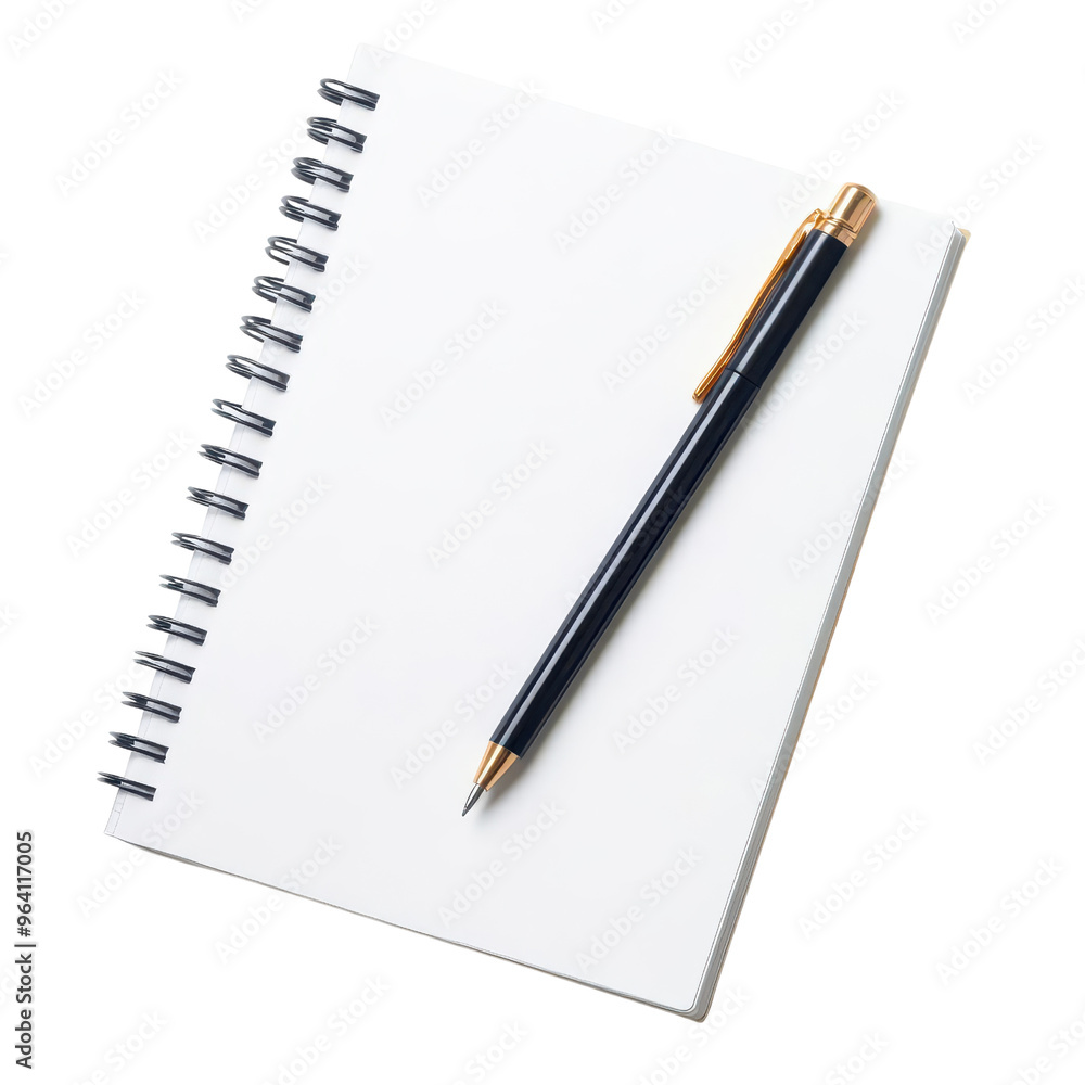 A blank spiral notebook and pen resting on a table, perfect for notes, sketches, or creative ideas. A blank spiral notebook and pen resting on a table, perfect for notes, sketches, or creative ideas.
