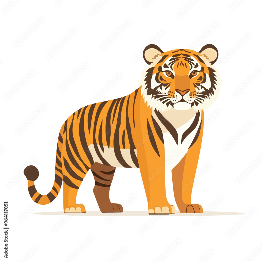 Fototapeta premium Tiger vector isolated