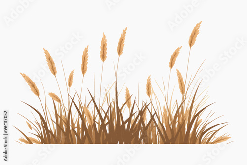 Golden wheat field illustration