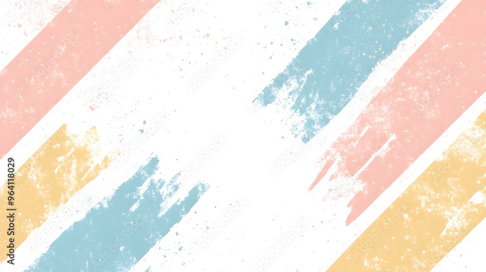 Fototapeta premium Abstract Background with Pastel Diagonal Stripes and White Noise Texture