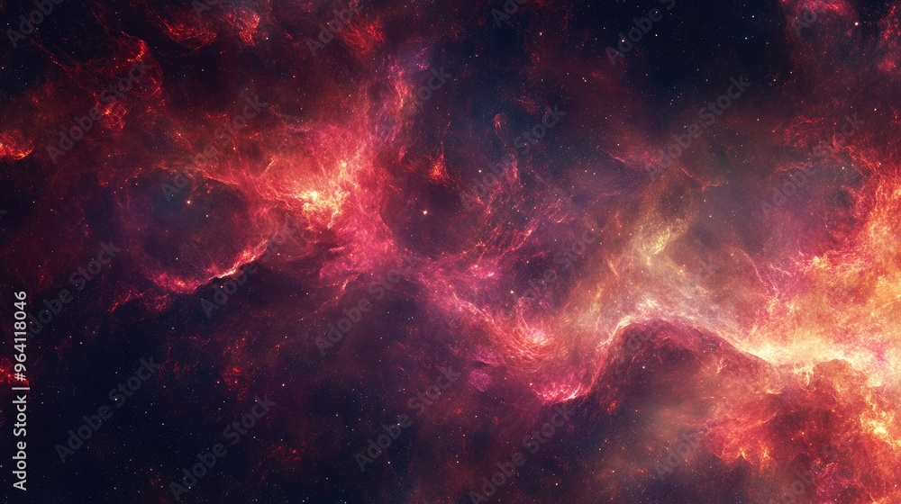 Naklejka premium Cosmic waves undulating through interstellar space