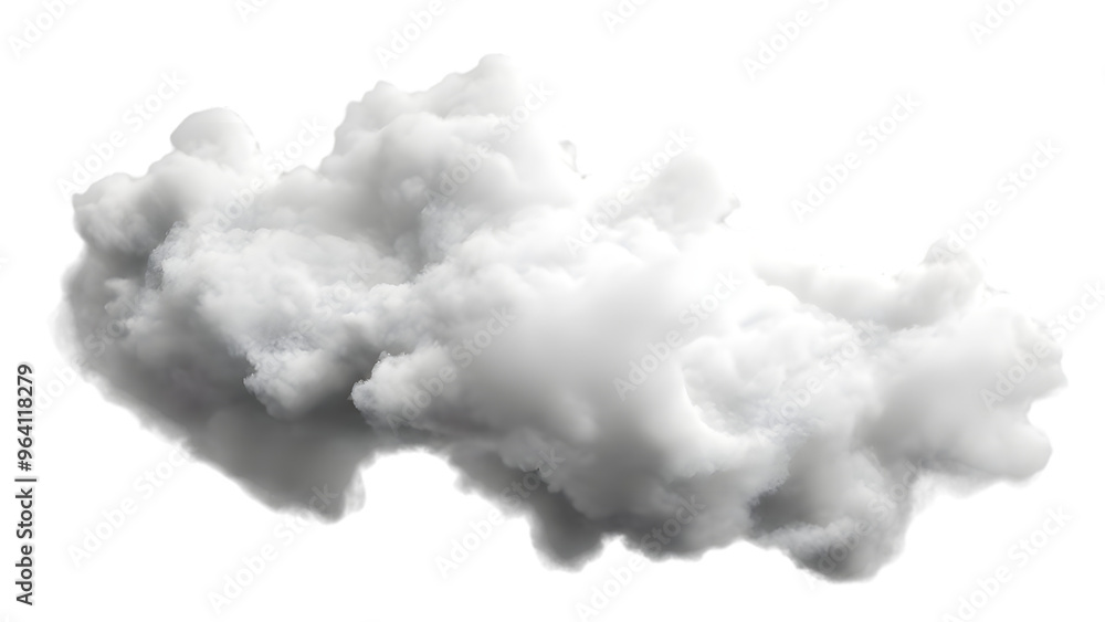 White soft cloud isolated on transparent background White soft cloud isolated on transparent background