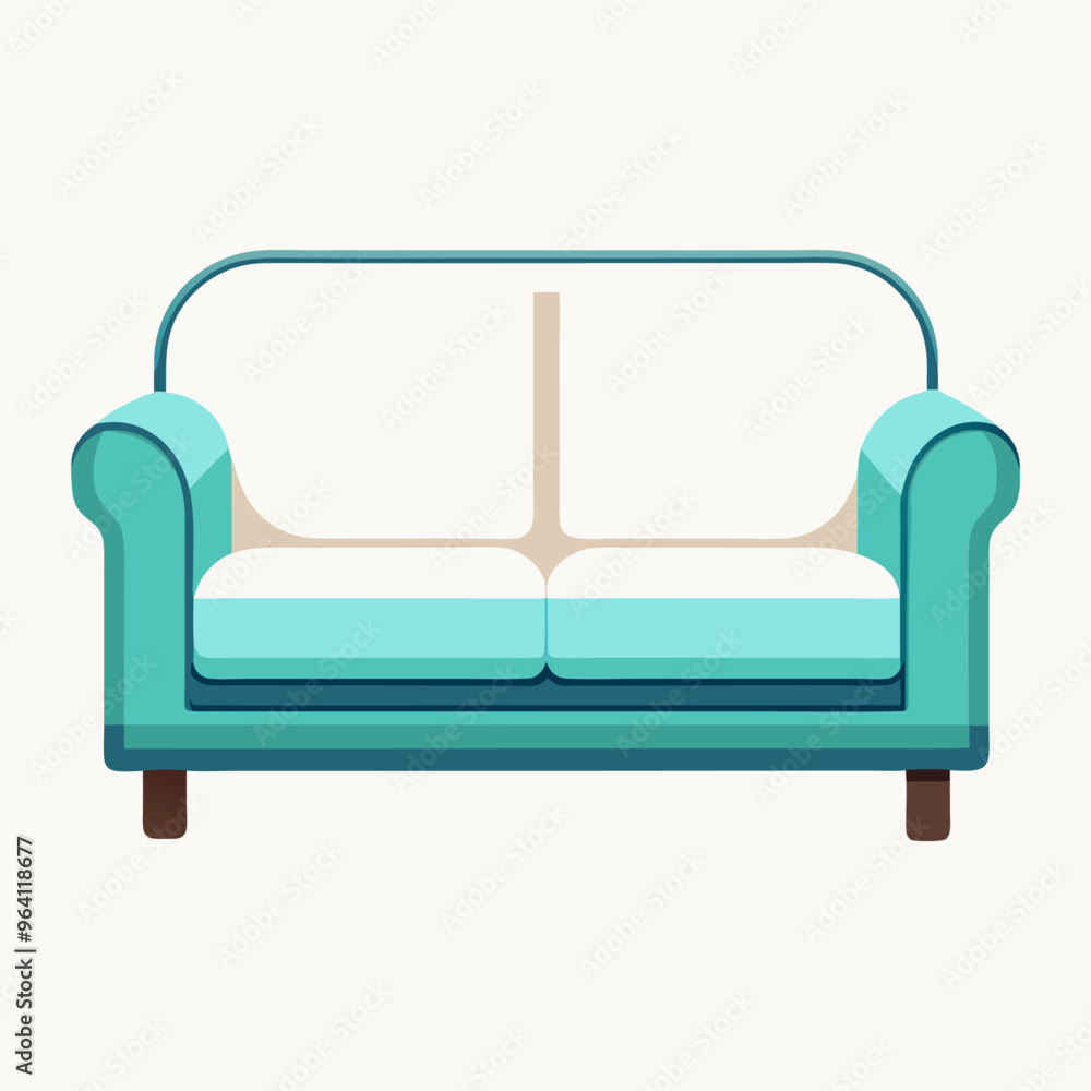 Sofa vector illustration isolated on white Sofa vector illustration isolated on white