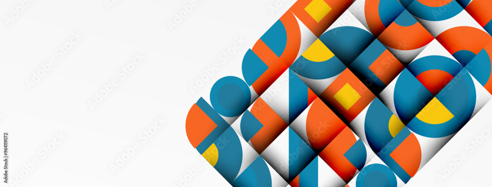 Geometric design abstract background - circles squares Geometric design abstract background - circles squares