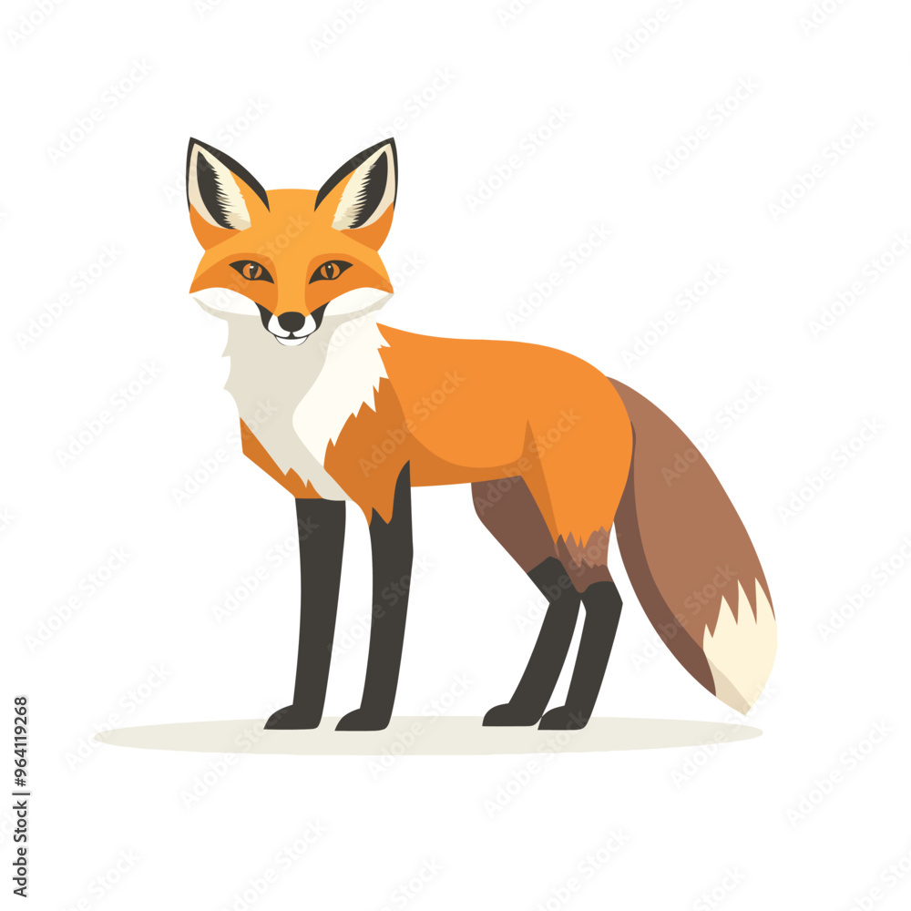 Fototapeta premium Fox vector isolated