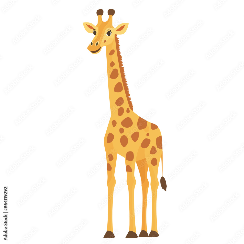Obraz premium Giraffe vector isolated
