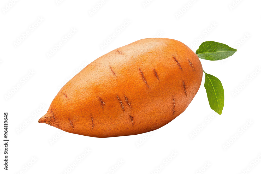 Fresh and vibrant sweet potato with green leaves, ideal for healthy recipes and culinary presentations. Fresh and vibrant sweet potato with green leaves, ideal for healthy recipes and culinary presentations.