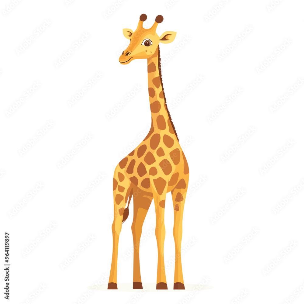 Obraz premium Giraffe vector isolated