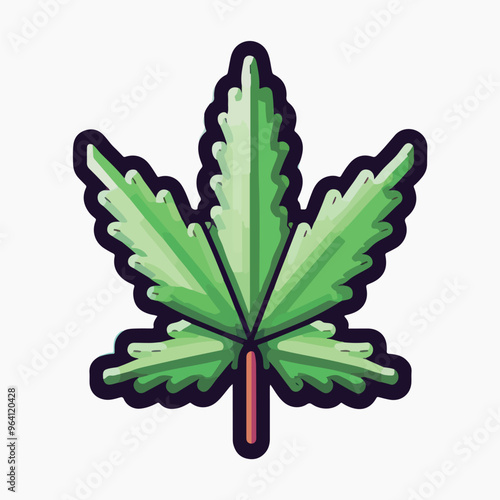 Cannabis leaf vector illustration