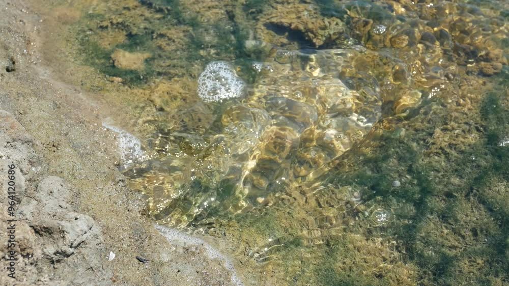 waterflow from a hole in the river stock video