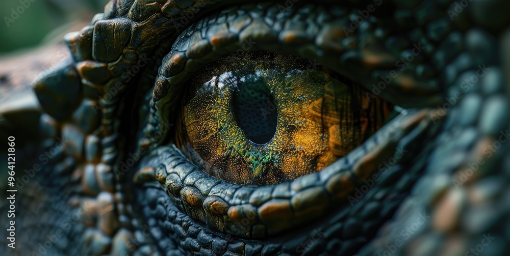 Fototapeta premium Eye of the dinosaurs.
