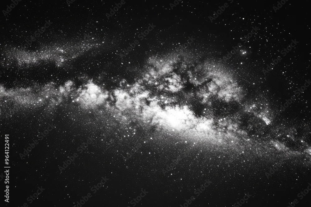 Fototapeta premium Milky way galaxy spanning across the night sky filled with stars