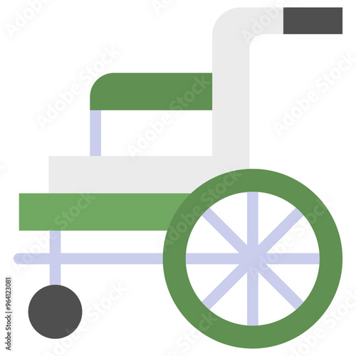 wheel chair flat icon
