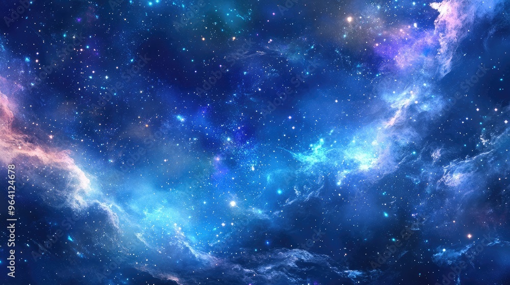 Fototapeta premium Cosmic waves undulating through interstellar space nebula fantasy galaxy astronomy cosmos dark sience supernova infinity