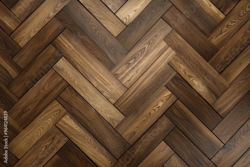 Wood parquet flooring inside apartment room, top view