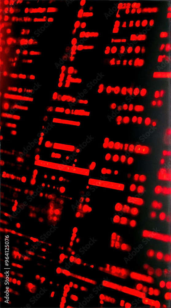 Abstract binary code. Red Abstract binary code. Red