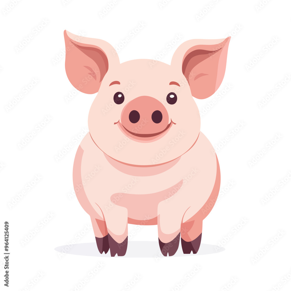 Pig vector isolated Pig vector isolated