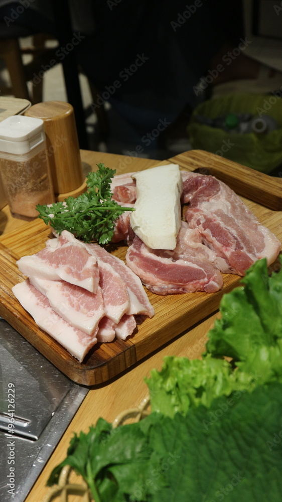 korean food fork bbq dinner grill