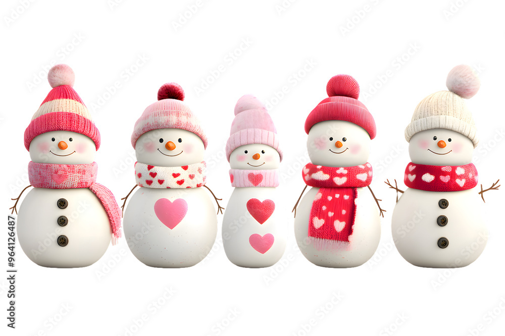 Snowman cute cartoon watercolor Illustration collection isolated on transparent background. Cheerful snowmen in different costumes. Winter holidays set Snowman cute cartoon watercolor Illustration collection isolated on transparent background. Cheerful snowmen in different costumes. Winter holidays set