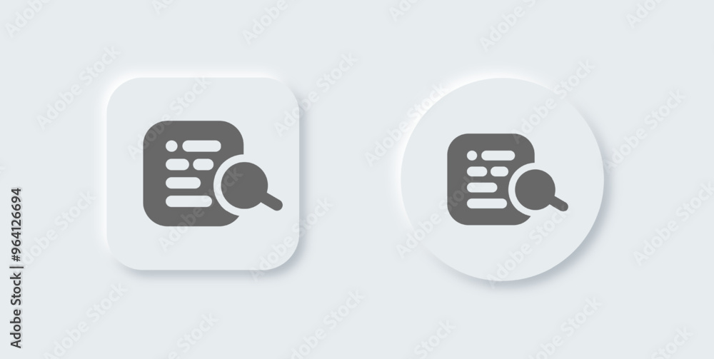 Keyword solid icon in neomorphic design style. Optimization signs vector illustration. Keyword solid icon in neomorphic design style. Optimization signs vector illustration.