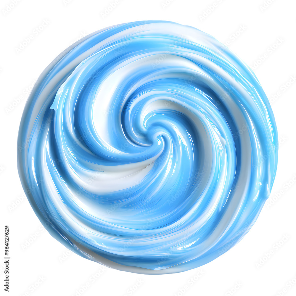 Striped blue and white toothpaste gel swirl isolated png Striped blue and white toothpaste gel swirl isolated png