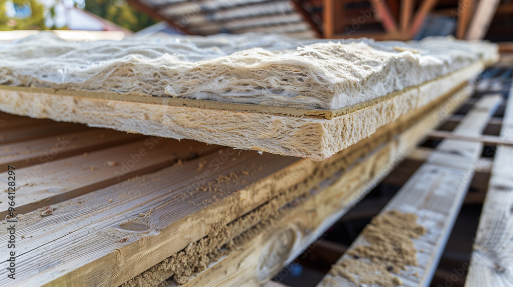 Insulation Boards Prepared for Roof Installation in Home Construction Insulation Boards Prepared for Roof Installation in Home Construction