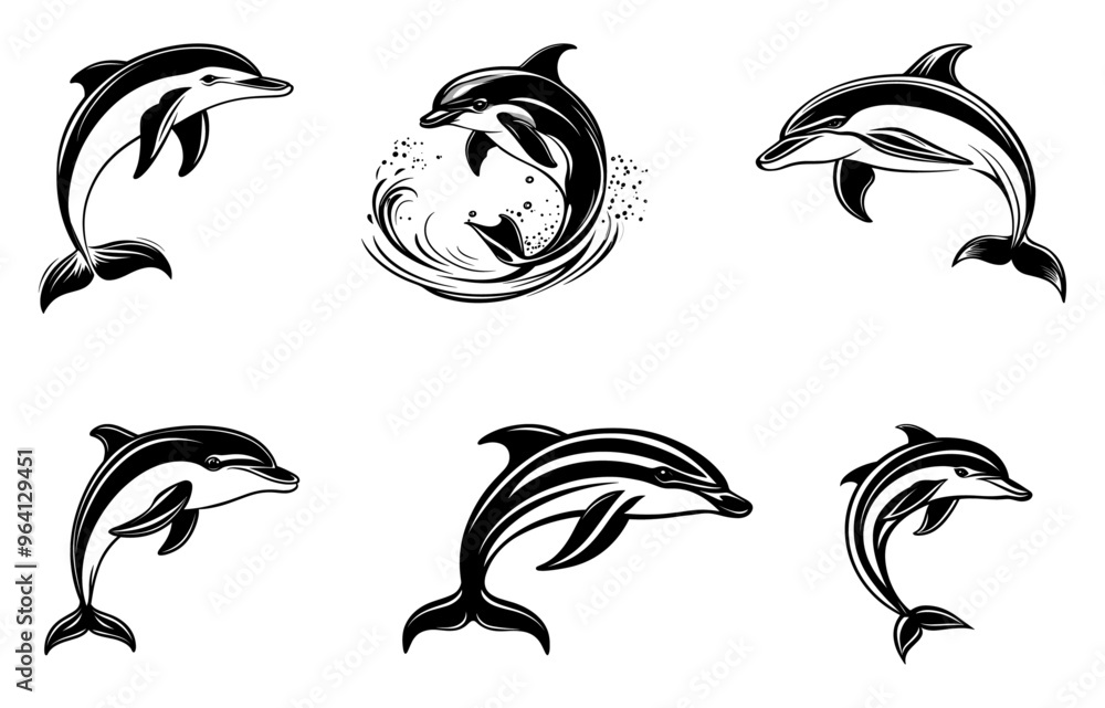 Fototapeta premium whale vector silhouette black