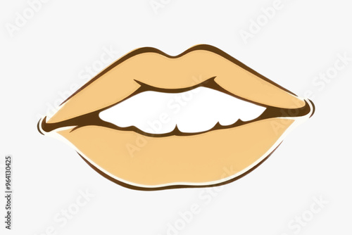 Stylized lips vector illustration