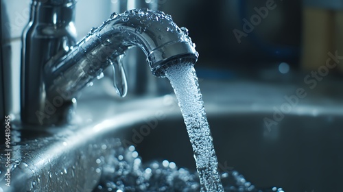 Water Flowing from a Faucet