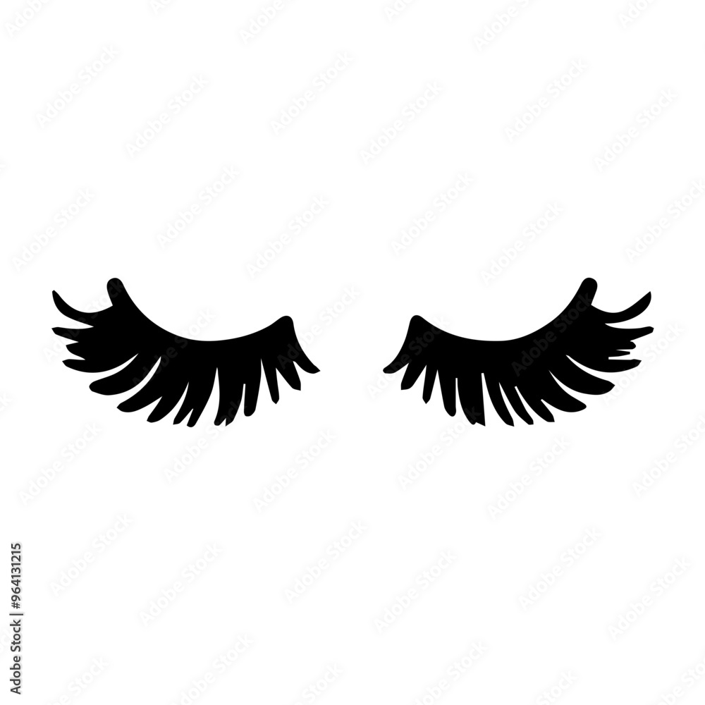 Obraz premium cute cartoon eyelashes vector