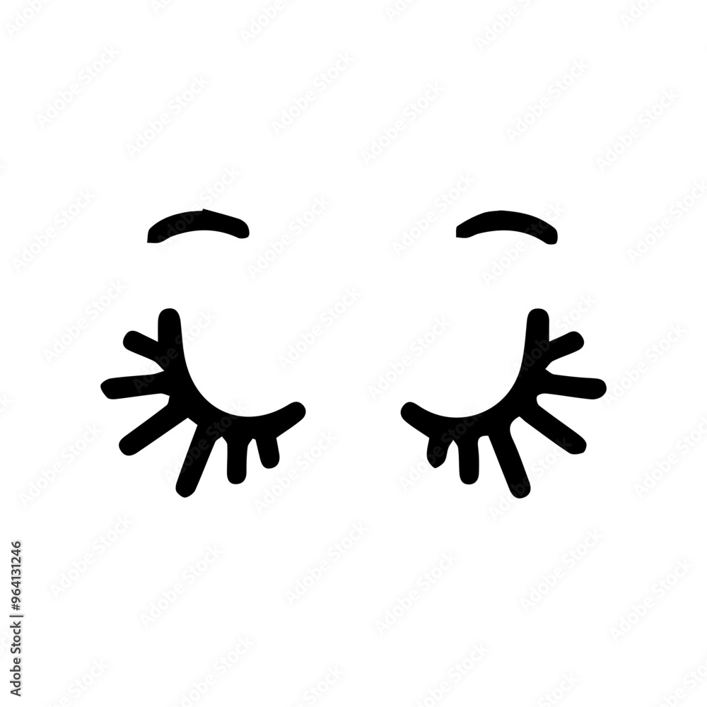 cute cartoon eyelashes vector cute cartoon eyelashes vector