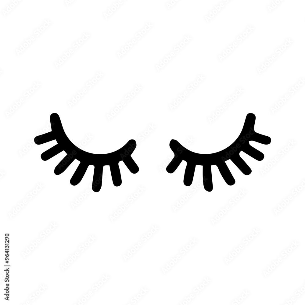 cute cartoon eyelashes vector cute cartoon eyelashes vector