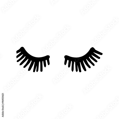  cute cartoon eyelashes vector