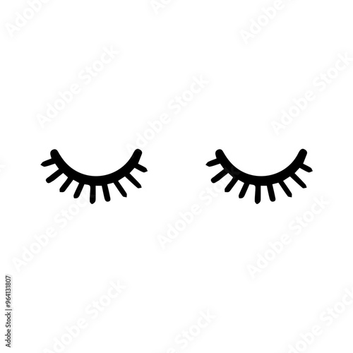  cute cartoon eyelashes vector