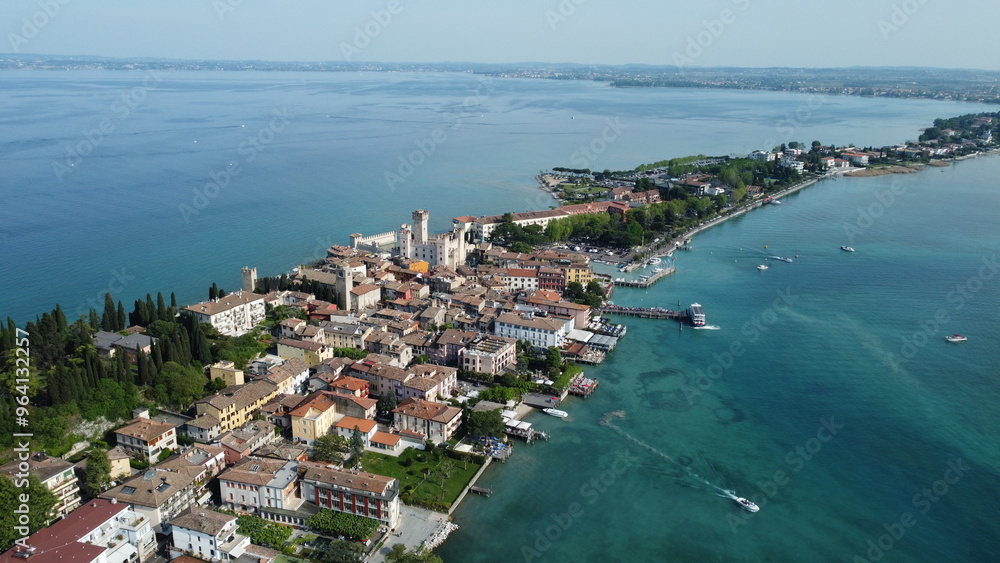 Naklejka premium Aerial View of Sirmione in Italy