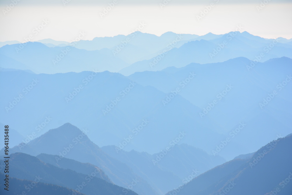 Obraz premium 紀伊山地の山々