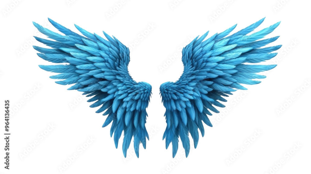 The wings of a blue bird are shown in detail The wings of a blue bird are shown in detail