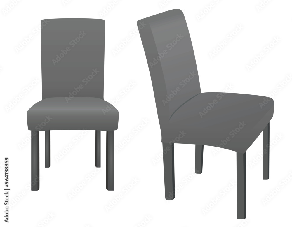Grey arm chair. vector illustration Grey arm chair. vector illustration