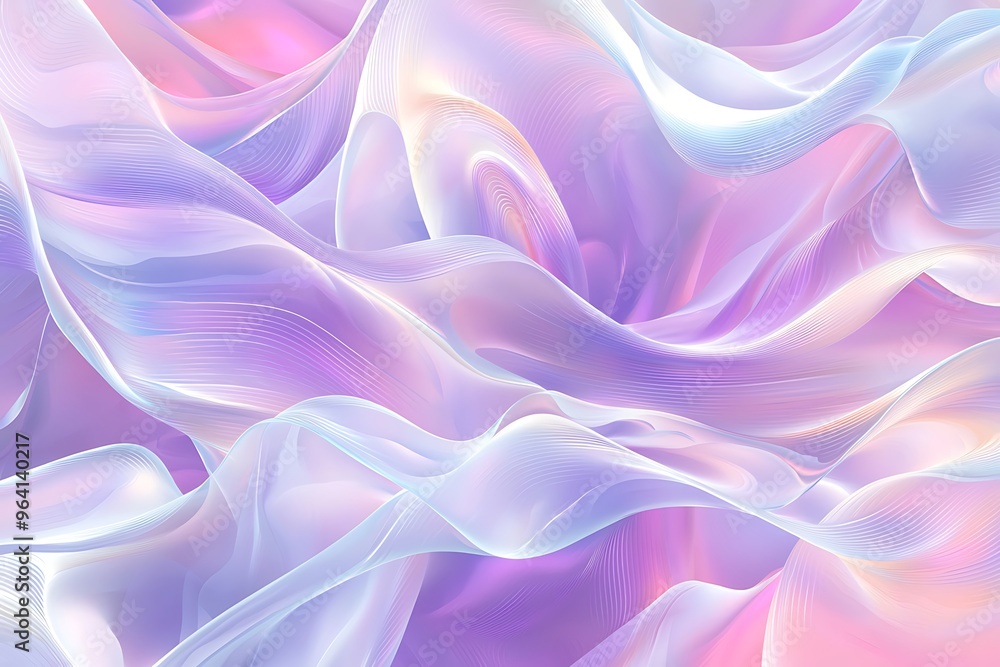 Fototapeta premium Dreamy Pastel Waves: Ethereal Textures in Soft Hues