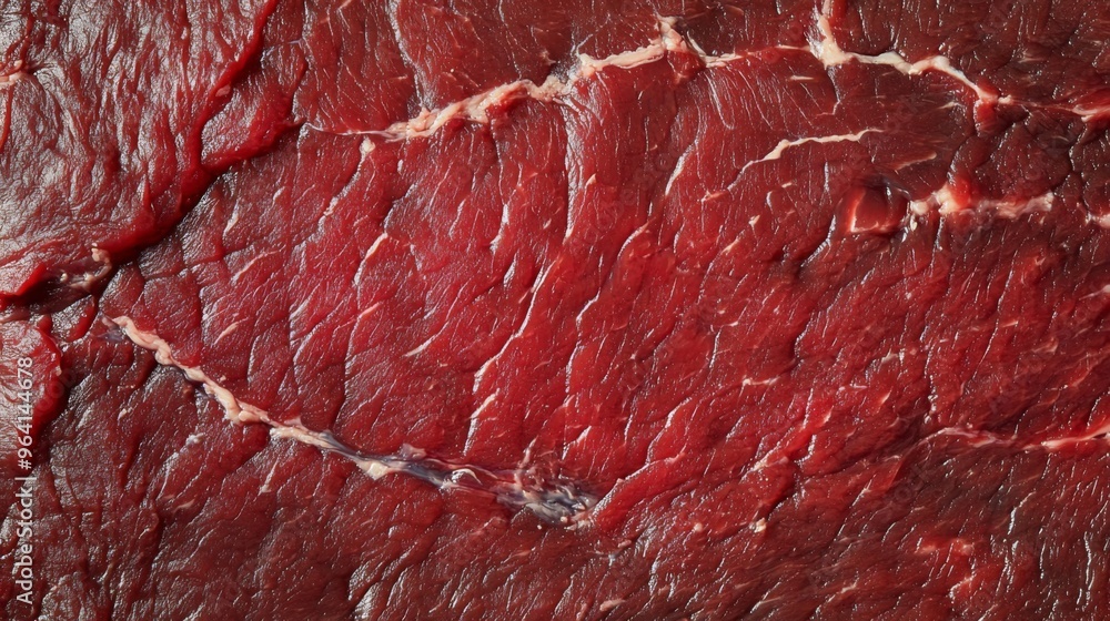 A Detailed CloseUp View of Fresh Raw Red Meat Beef Texture Ideal for Culinary Applications A Detailed CloseUp View of Fresh Raw Red Meat Beef Texture Ideal for Culinary Applications