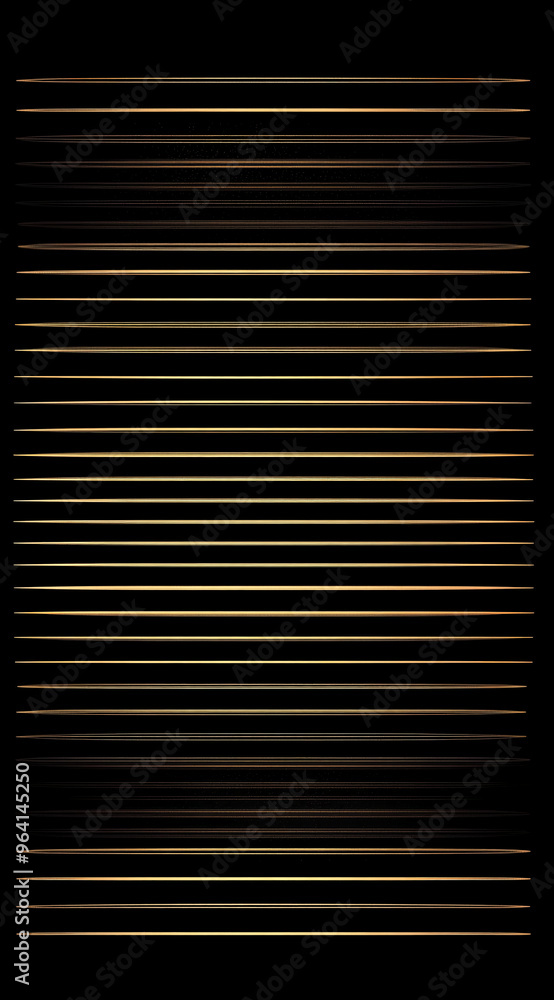 Obraz premium simple vector pattern of horizontal lines in gold color on a black background